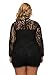 roswear Women's Plus Size Long Sleeve Lace Romper