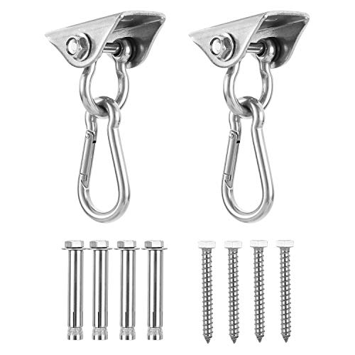 Ulikey Deckenhaken Hängesessel, 450KG Kapazität Edelstahl Deckenhaken Schaukelhaken Aufhängung Haken für Beton Holz Sets…