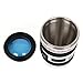 Mango Spot Best Camera Lens Thermos Stainless Steel Cup/ Mug for Coffee or Tea, White with Clear Glass Lid