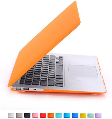 Valawy - Newest Version 13-inch Orange Rubberized Hard Case for MacBook Air 13.3" (A1466 / A1369) Shell Cover - ORANGE