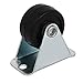 Uxcell a16122800ux1315 1-inch Diameter Rubber Single Wheel Rigid Non-Swivel Top Plate Fixed Casters 8pcs (Pack of 8)