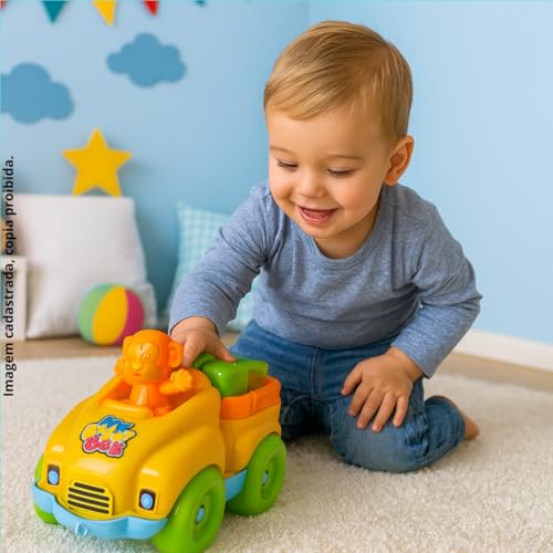 Brinquedo Educativo Carrinho Baby Com Encaixes My First Car Interativo Colorido Didatico Brinquedos Para Meninos 1 ano de Idade