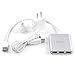 WEme Aluminum 4 Port USB 3.0 Hub With Smart Charging Port for Phone and USB OTG Converter and 5V2A Power Adapter for Samsung, LG, HTC, Motorola, Smartphone Tablet, PC, USB Wall Charger Included