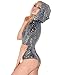 iHeartRaves Black Disco X Cross Hooded Rave Bodysuit (Small)
