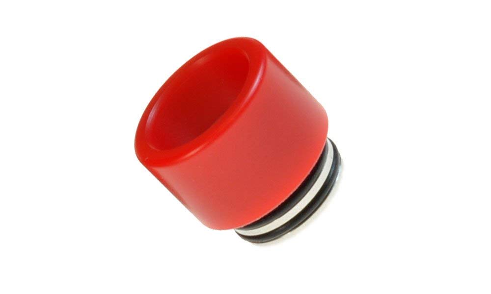 Armerah 810 Drip Tip eCig Mouthpiece Short/Wide POM/Steel Single Red