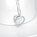 Penguin Necklace Sterling Silver Cubic Zirconia Heart Shape Penguin Gifts for Women Girls, 18