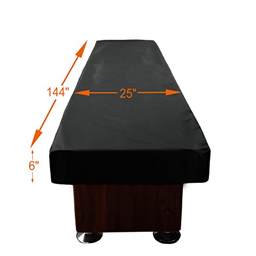 OOFIT 12’ Shuffleboard Table Cover with Storage Bag Black