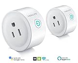 Smart Plug,Alexa WiFi Mini Smart Outlet,Working with Amazon Alexa Echo and Google Assistant,Easy to Use,No Hub Required Smart Socket,2 Pack,White,VERLIFE