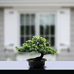 yoerm Fake Plants Plastic Artificial Bonsai