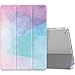 MoKo Case Fit 2018/2017 iPad 9.7 6th/5th Generation - Slim Lightweight Smart Shell Stand Cover with Translucent Frosted Back Protector Fit Apple iPad 9.7 Inch 2018/2017, Water Color(Auto Wake/Sleep)
