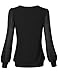 Bebonnie Women Clothing Tops, Womens Ladies Basic Jersey Fashion Peasant Banded Blouse T Shirts Tunic Top XXL Black