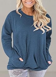 ROSRISS Plus Size Pullover for Women Long Sleeve