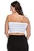 Kurve Plus Size The Excellent Stretchy Tube Top (1XL-3XL) -Made in USA- (1XL-3XL, White)