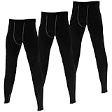Boy’s Compression Pants Fleece Lined， Thermal Full Length Basketball Leggings 3 Pack