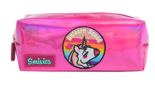 Smixies Unicorn Girls DYI Pencil case with Interchangeable Hook Patches Pen case Pen Pouch for School