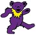 Grateful Dead - Large Purple Dancing Bear - Sticker / Decal