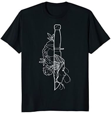 Mens Bowie Knife Lady Tee Large Black