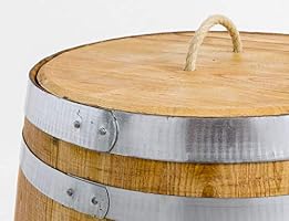 Temesso Depósito para Agua de Lluvia con Tapa, Barril de Madera ...