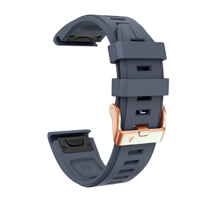 ANNESA Silicone Watch Band, 21mm, Slate, Compatible with Garmin Fenix 7S, 6S, 5S, D2 Delta S, Standard Design, Waterproof, Sweat Resistant