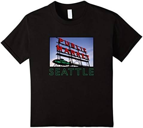 Kids Seattle Pike Place Market shirt 4 Black