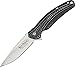 CRKT Ripple 2 Compact EDC Folding Pocket Knife: Gentleman Everyday Carry, Satin Blade, IKBS Ball Bearing Pivot, Liner Lock, Textured Aluminum Handle, Pocket Clip K410KXP