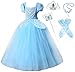 Romy's Collection Princess Cinderella Special Edition Blue Party Deluxe Costume Dress-Up Set (Blue, 3-4)
