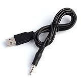 Zimrit 3.5mm Male AUX Audio Jack To USB 2.0 Male Charge Cable Adapter Cord 3 Feet (3.5mm Aux 3 feet)