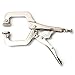 MAXPOWER Heavy Duty Locking C-Clamp Set - 11 Inch and 6 Inch 3-Piece Nickel Plated C-Pliers With Swivel Tips