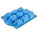 Allforhome 9 Cavities Train Molds Silicone Cake Baking Molds Cupcake Pans Train Design Handmade Soap Molds Jelly Polymer Clay Moulds