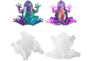 Frog Resin Mold, DIY 3D Frog Silicone Mold Animal Silicone Molds 3D Lifelike Molds for DIY Crafts Resin Casting Home Office C