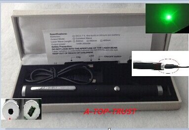 A-TOP-TRUST@@Green USB Single beam (Lithium Battery In It),Long Continuation of life,Good Quality,Charged by USB Cable