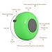 GJT®Wireless Bluetooth Waterproof Shower Speaker: 3.0 Speaker, Mini Water Resistant Wireless Shower Speaker, Handsfree Portable Speakerphone with Built-in Mic, 6hrs of playtime, Control Buttons and Dedicated Suction Cup for Showers, Bathroom, Pool, Boat, Car, Beach, & Outdoor Use(Green)