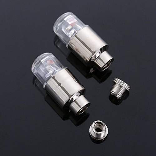 2pcs LED Tire Valve Stem Caps Neon Light Auto Accessories Bike Bicycle Car Auto KingWo (B) - Thumbnail 2