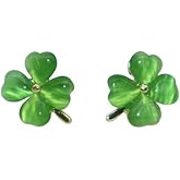 St. Patrick's Day Shamrock Stud Earrings Green Clover Holiday Earrings St. Patrick's Day Accessories Green Jewelry Gift