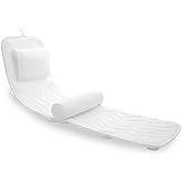 AEROiVi Full Body Bath Pillow with Lumbar Pillow Bathtub Cushion with 14 Suction Cups 3D Air Mesh Fit Any Tub Luxury Bathroom