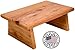 New Strong Wooden Small Wood Step Stool Made in USA! Made in America Hand Crafted Foot Stool Kitchen Stools Bed Steps small step ladder Bathroom Stools Made for Children and Adults Toddler Step Stool