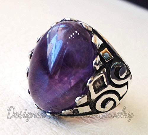 925 Argent Bague pour hommes avec Naturel Amethyste Tunisia Ubuy