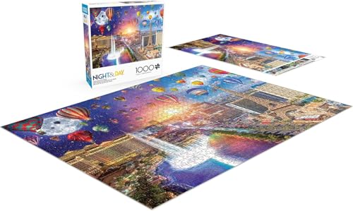 Buffalo Games - Lars Stewart - Vegas Balloon Show - 1000 Piece Jigsaw Puzzle for Adults -Challenging Puzzle Perfect for Game Nights - Finished Size is 26.75 x 19.75