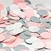 Mybbshower Pink Gray White Paper Confetti for Baby Girl Shower Birthday Table Decor 5000 Pieces