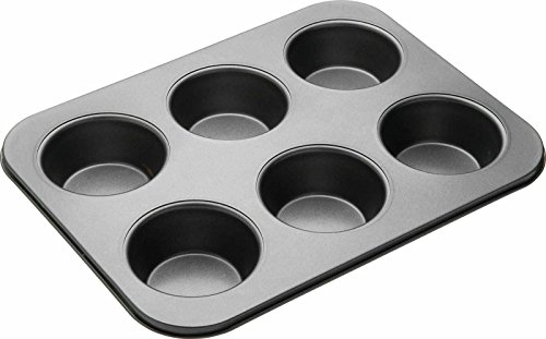 Bulfyss Carbon Steel Cup Cake Tray for 6 Muffins Bakeware(Black) (YS6MUFFINTRAYB)