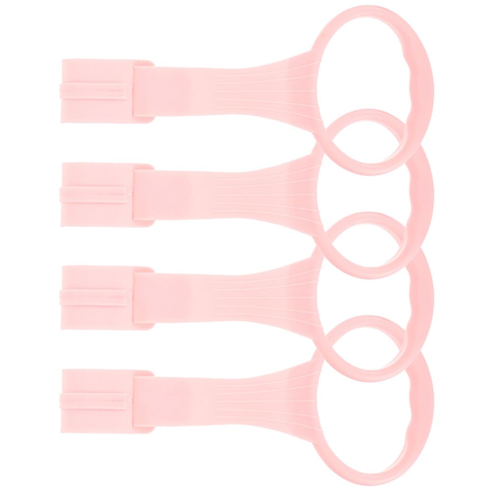 SAFIGLE 4pcs Pull up Rings Standing Walker Crib Tool Ring Playpen Crib Hook Help Stand Up Walking Training Tool for Newborn Pink Supplies