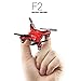 Contixo Mini Pocket Drone 4CH 6 Axis Gyro RC Micro Quadcopter with 3D Flip, Intelligent Fixed Altitude (Hover Mode) (Red)
