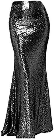 Simply Sequin Party Skirt Maxi Dresses for Prom Cocktail Party Evening Casual Dresses NaXY Skirt Black Size 14