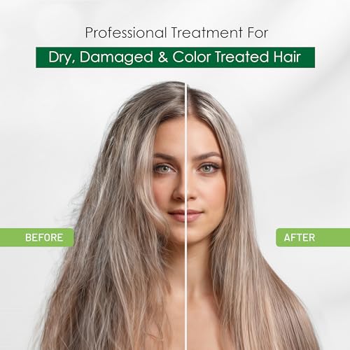 Herbishh Argan Hair Mask (800 ml), Deep Conditioning Hair Mask for Dry & Frizzy Hair | Keratin Hair Mask Sulfate Free, Hydrating Argan Oil Hair Mask for Damaged Hair