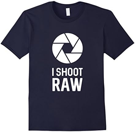 Men's I Shoot Raw Popular Photographer Love Camera Format Picture  Large Navy