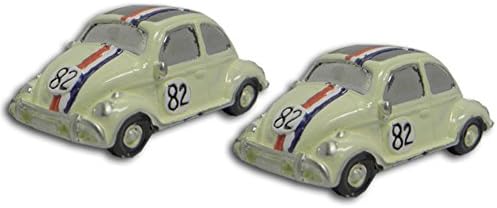 Funky Retro 3D VW Beetle Car Cufflinks Set - Boxed