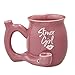 Roast And Toast Stoner Girl Mug With White Imprint 11 Ounces (Pink)