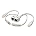 Cable Matters Inline Passive Power Injector Over Ethernet (PoE Injector and PoE Splitter Kit) in White