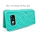 W7ETBEN Galaxy S8 Plus Case, Hidden Back Mirror Wallet Case with Stand Feature and Card Holder for Samsung Galaxy S8 Plus (Teal)