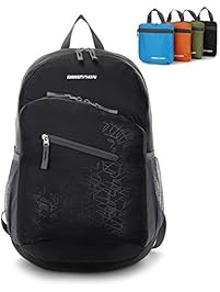 ORICSSON Men and Women Rated 33L Durable Lightweight Packable Water Resistant Camping Backpack Black